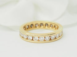 Alliance tour complet en or jaune et diamants 1,32ct - Castafiore