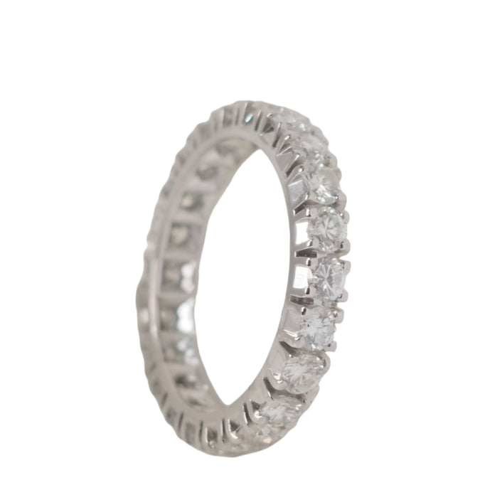 Alliance tour complet en platine et diamants 1,10ct