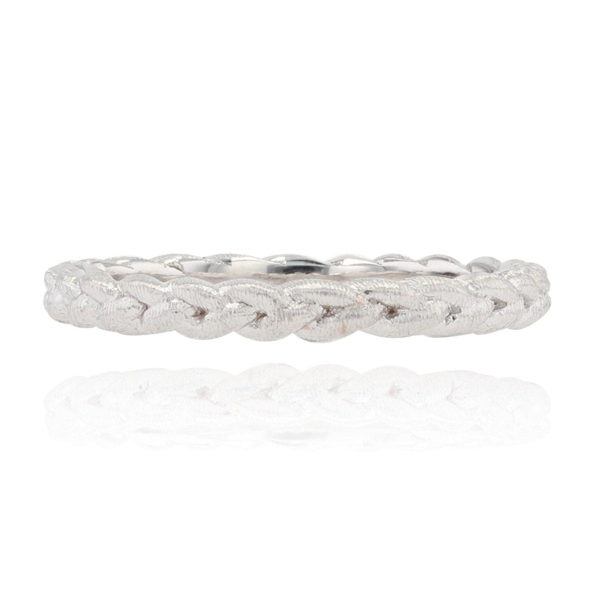 Alliance tresse ciselée or blanc - Castafiore