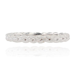 Alliance tresse ciselée or blanc - Castafiore