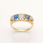 ancienne bague en or diamants & saphirs - Castafiore