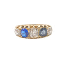 ancienne bague en or diamants & saphirs - Castafiore