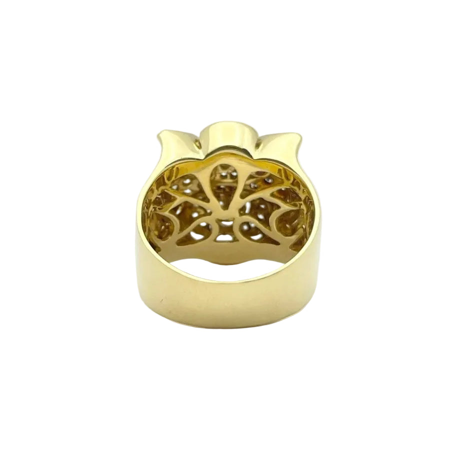 Anello oro 18KT con rubini naturali e diamanti naturali ct 0.70 VVS G - Castafiore