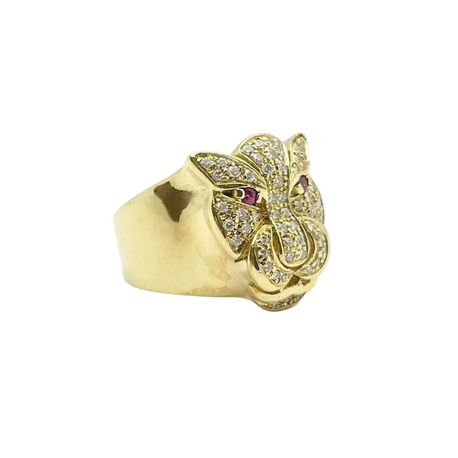 Anello oro 18KT con rubini naturali e diamanti naturali ct 0.70 VVS G - Castafiore