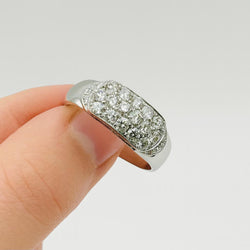 ANILLO DE ORO BLANCO CON PAVÉ DE DIAMANTES - Castafiore