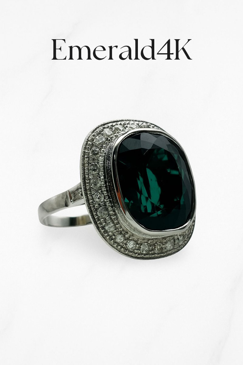 ANILLO DE ORO CON DIAMANTES Y TURMALINA NATURAL - Castafiore