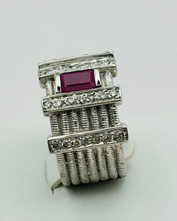 ANILLO DE ORO CON RUBÍ Y DIAMANTES - Castafiore