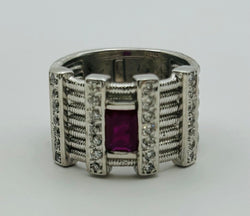 ANILLO DE ORO CON RUBÍ Y DIAMANTES - Castafiore