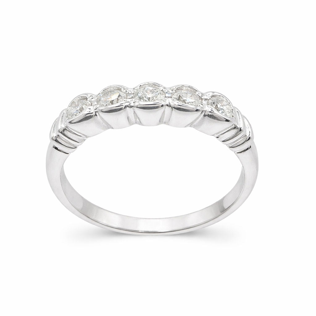 ANILLO EN ORO BLACO Y DIAMANTES - Castafiore