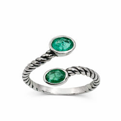 ANILLO TU Y YO EN ORO CON ESMERALDAS - Castafiore