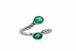 ANILLO TU Y YO EN ORO CON ESMERALDAS - Castafiore