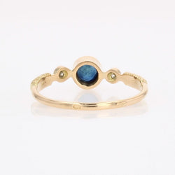 Anneau or jaune saphir diamants - Castafiore