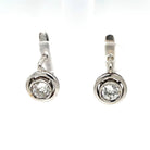 Antique Old Cut Diamonds Gold Solitaire Clip-on Earrings - Castafiore