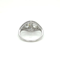 Art Deco 2.45 Carat Diamond Plaque Filigree Ring - Castafiore