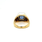 Art Deco Certified Unheated 2.50 Carat Sapphire Diamond Platinum Gold Ring - Castafiore