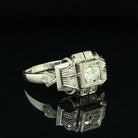 Art Deco Diamond Engagement Ring - Castafiore