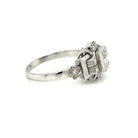 Art Deco Diamond Engagement Ring - Castafiore