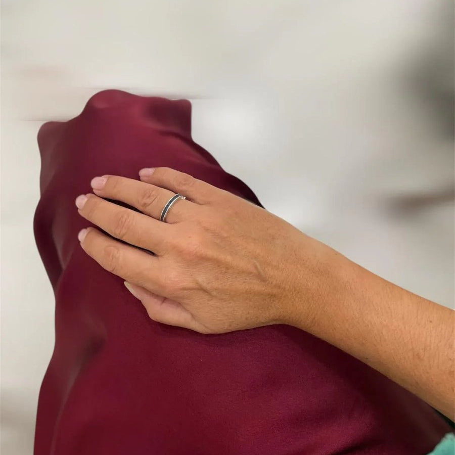 Art Deco Flip Over Ruby Sapphire Diamond Eternity Ring - Castafiore