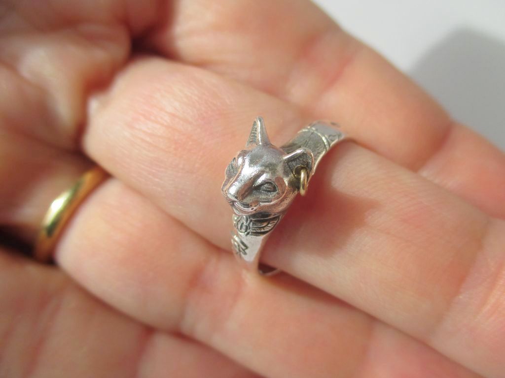 Arthus BERTRAND - Bague Le Chat Egyptien Argent et Or - Castafiore