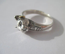 Arthus BERTRAND - Bague Le Chat Egyptien Argent et Or - Castafiore