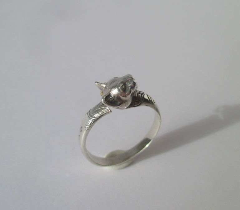 Arthus BERTRAND - Bague Le Chat Egyptien Argent et Or - Castafiore