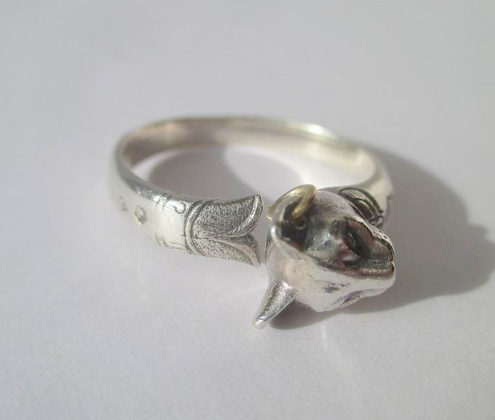 Arthus BERTRAND - Bague Le Chat Egyptien Argent et Or - Castafiore