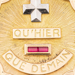 Augis Pendentif Médaille Médaille d'amour Or jaune Rubis - Castafiore