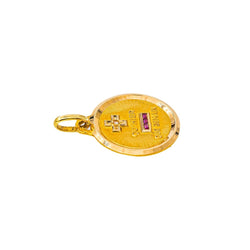 Augis Pendentif Religieux Médaille d'amour Or jaune Diamant - Castafiore