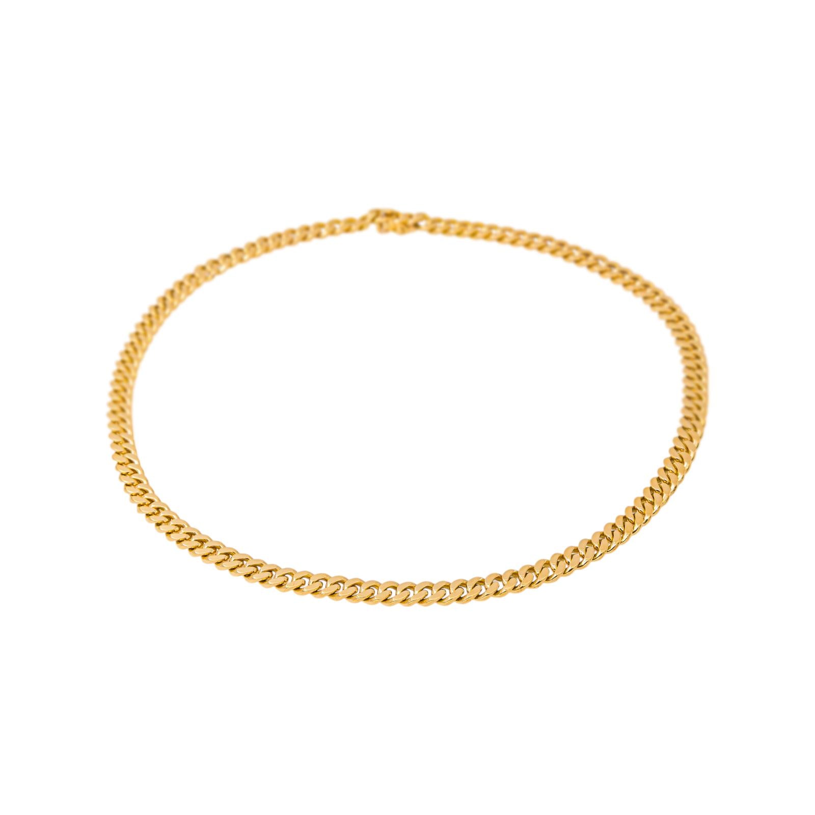 Yellow gold Curb chain Necklace