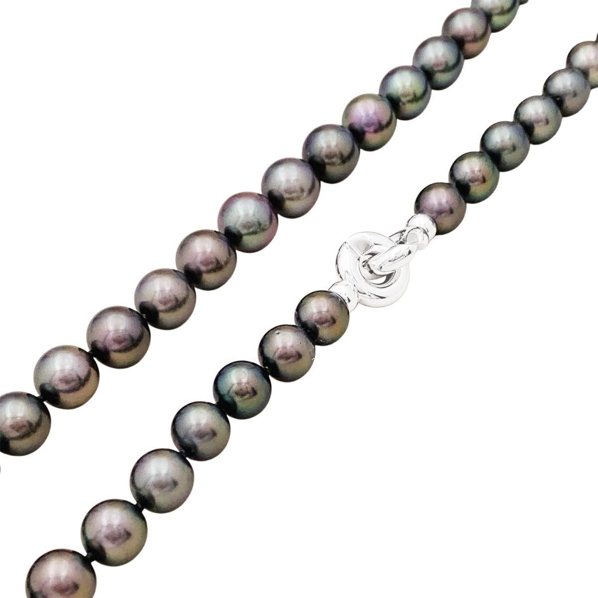 White Gold Pearl Necklace