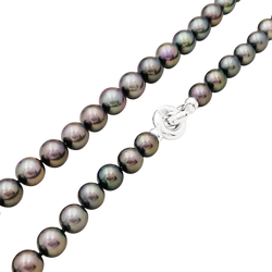 White Gold Pearl Necklace
