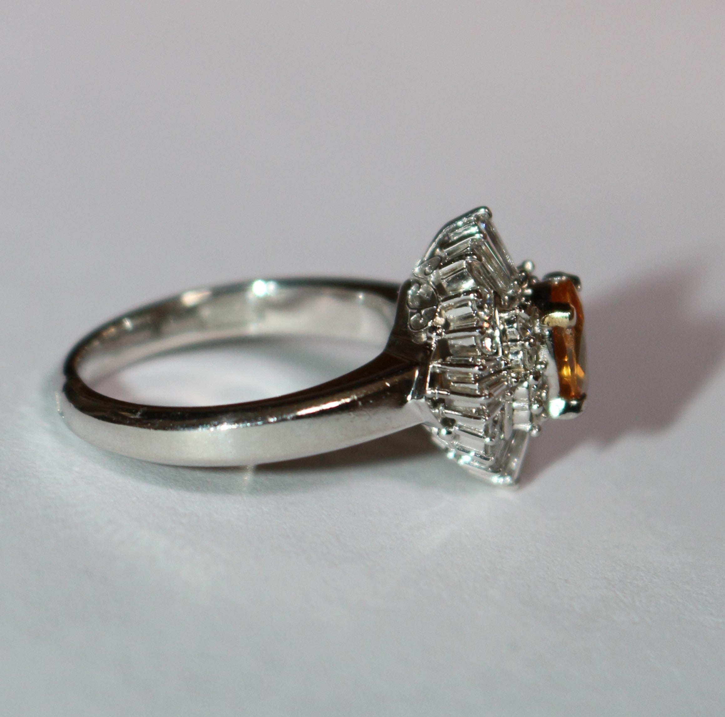 Entourage Ring in Platinum, Sapphire and Diamonds