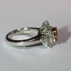 Entourage Ring in Platinum, Sapphire and Diamonds