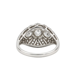Platinum and Diamond Dome Ring