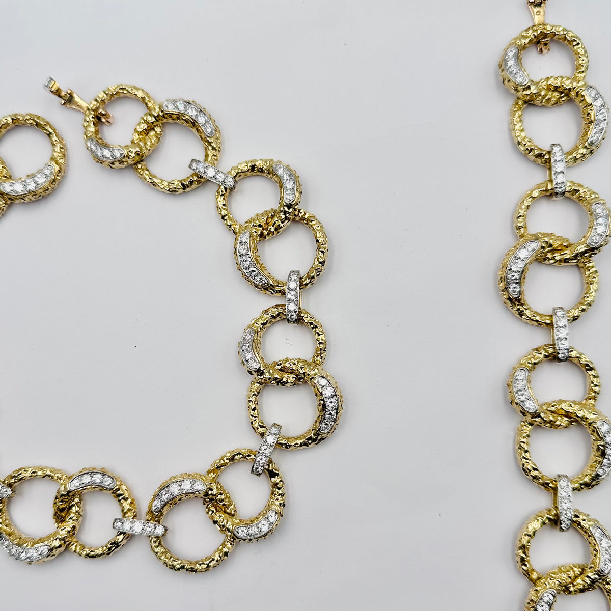 M. GERARD Necklace in yellow gold, Platinum, and Diamonds
