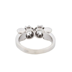Toi & Moi Ring in White gold, Platinum and Diamonds