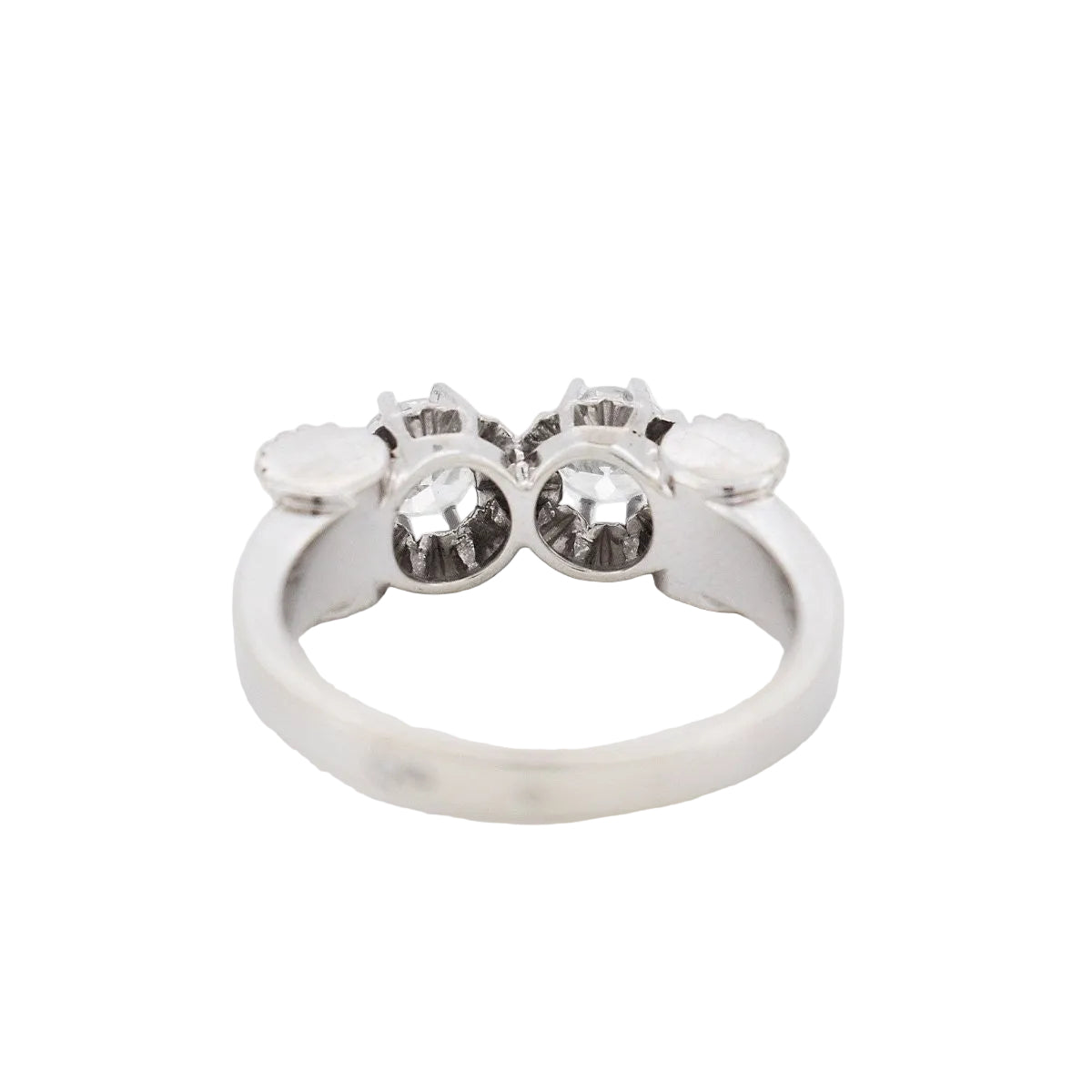 Toi & Moi Ring in White gold, Platinum and Diamonds