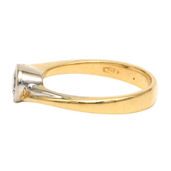 Bague Solitaire en or blanc, or jaune et diamant