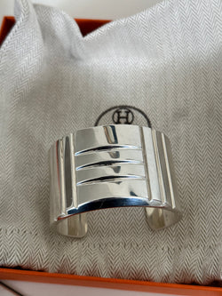 Bracelet Manchette HERMÈS Keyllock Cuff Bracelet en argent