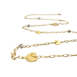 CHANTECLER Chain Necklace in white gold, yellow gold, and diamonds
