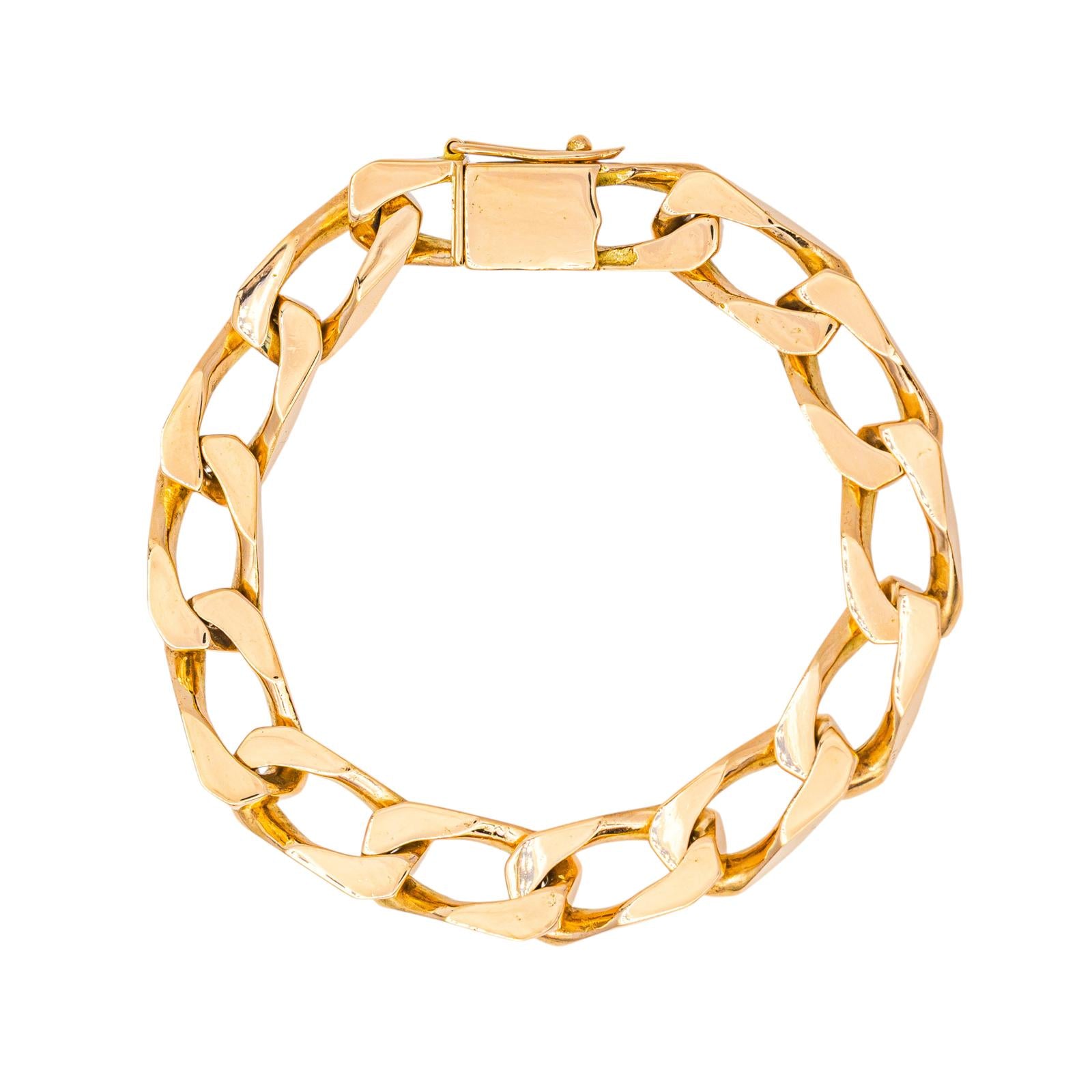 Yellow gold Curb chain Bracelet