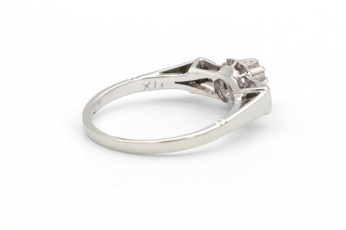 Bague Solitaire en or blanc et diamant