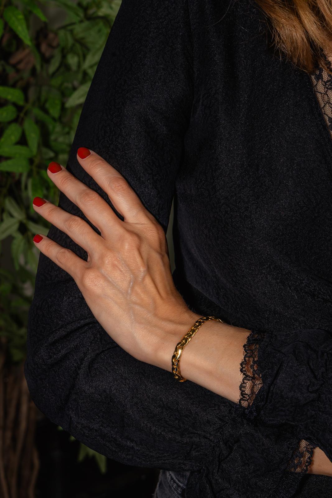 Bracelet Bean stitch Yellow gold
