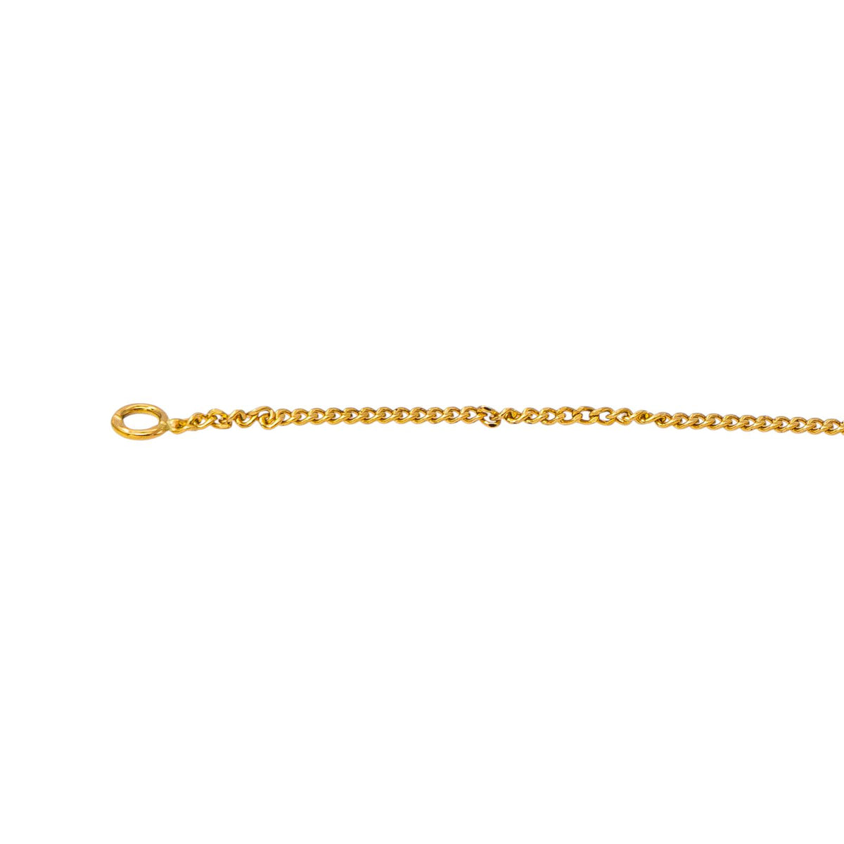 Yellow gold curb chain necklace