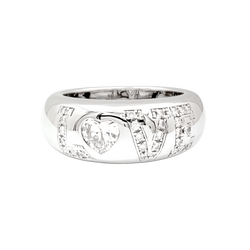 CHOPARD "Love" Bangle Ring in White Gold with Diamonds