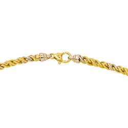 Yellow Gold Twisted Link Necklace