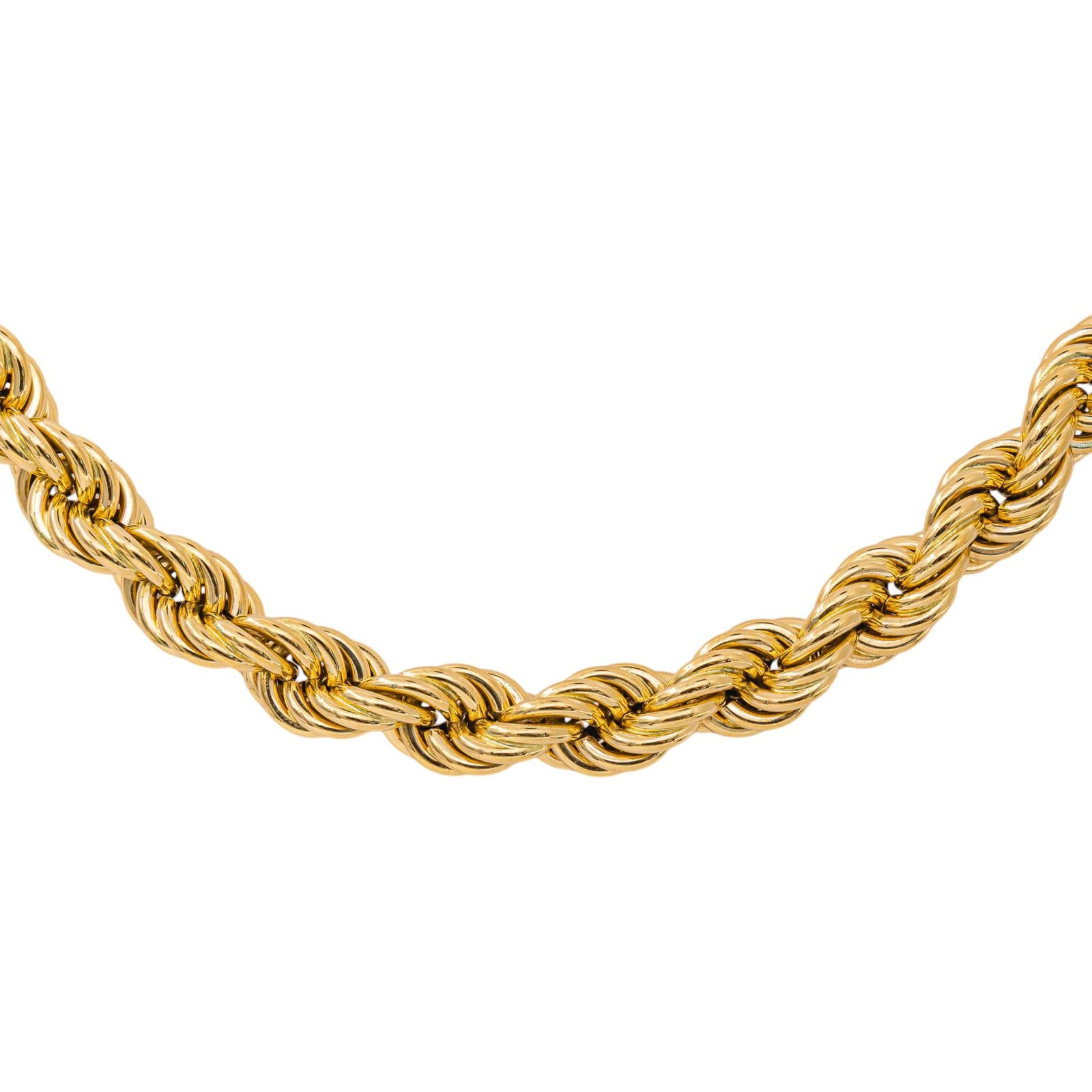 Yellow Gold Rope-Link Necklace