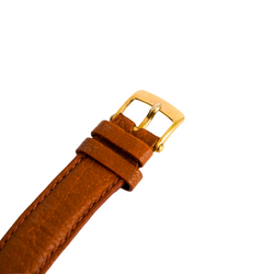 VAN CLEEF & ARPELS "PA 49" GM Watch in yellow gold, stainless steel, and leather