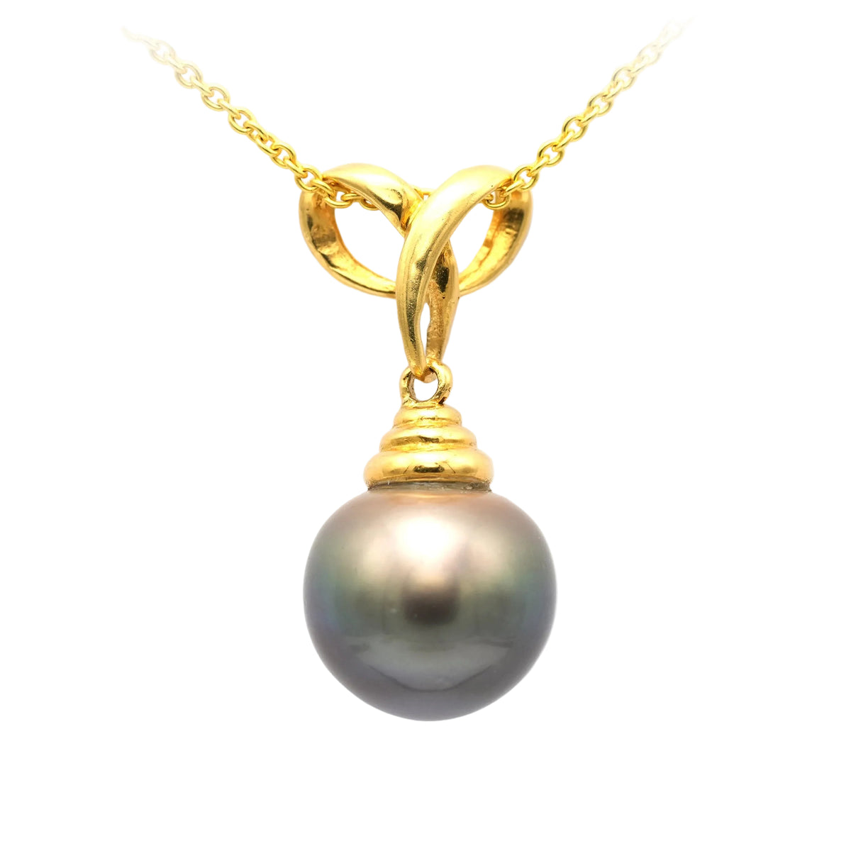 Yellow Gold and Pearl Pendant