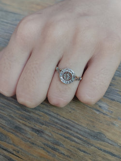 Yellow Gold and Diamond Target Ring